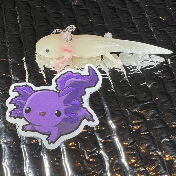 PURPLElotl Axolotl Crazy Trending WaterProof Single Decor Accent Sticker - Picture 3 of 4
